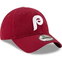 petten-gebogen-rood-verstelbaar-9twenty-core-classic-van-philadelphia-phillies-mlb-van-new-era