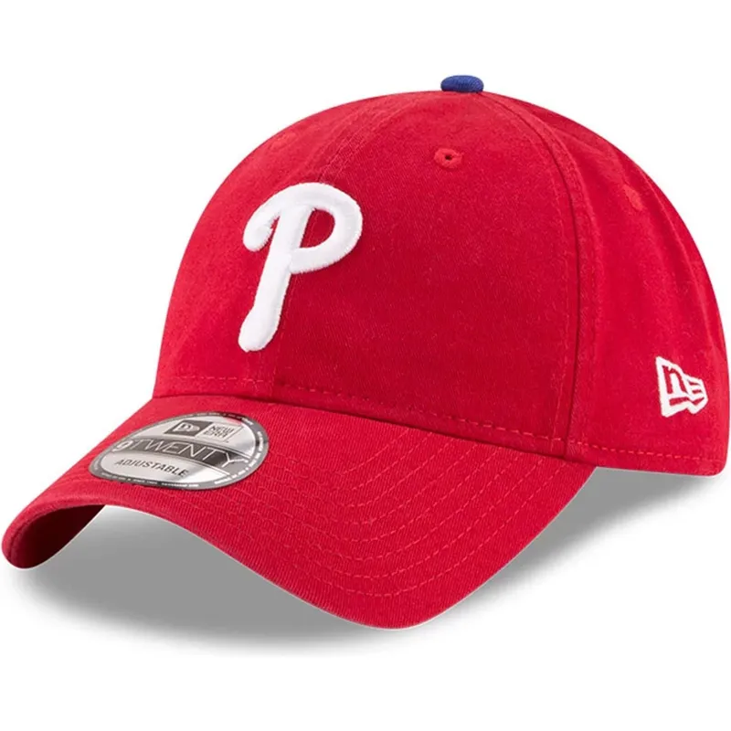 petten-gebogen-rood-verstelbaar-9twenty-core-classic-van-philadelphia-phillies-mlb-van-new-era