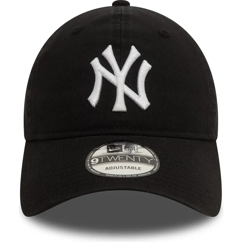petten-gebogen-zwart-verstelbaar-9twenty-washed-van-new-york-yankees-mlb-van-new-era