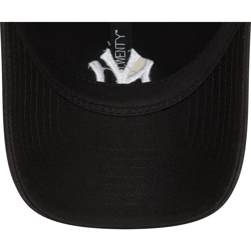 petten-gebogen-zwart-verstelbaar-9twenty-washed-van-new-york-yankees-mlb-van-new-era