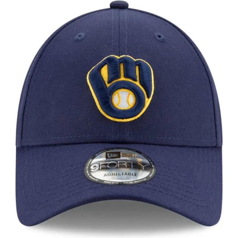 petten-gebogen-marineblauw-verstelbaar-9forty-the-league-van-milwaukee-brewers-mlb-van-new-era