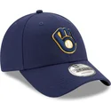petten-gebogen-marineblauw-verstelbaar-9forty-the-league-van-milwaukee-brewers-mlb-van-new-era