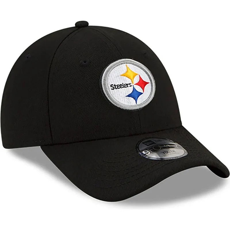 petten-gebogen-zwart-verstelbaar-voor-kinderen-9forty-the-league-van-pittsburgh-steelers-nfl-van-new-era
