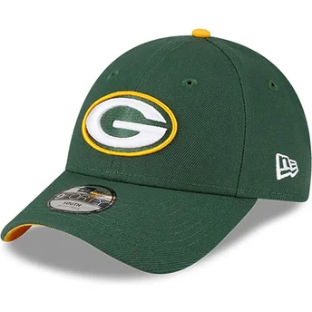 Petten gebogen groen verstelbaar voor kinderen 9FORTY The League van Green Bay Packers NFL van New Era