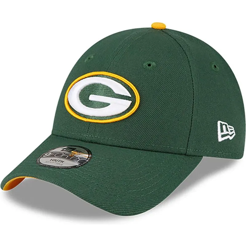 petten-gebogen-groen-verstelbaar-voor-kinderen-9forty-the-league-van-green-bay-packers-nfl-van-new-era