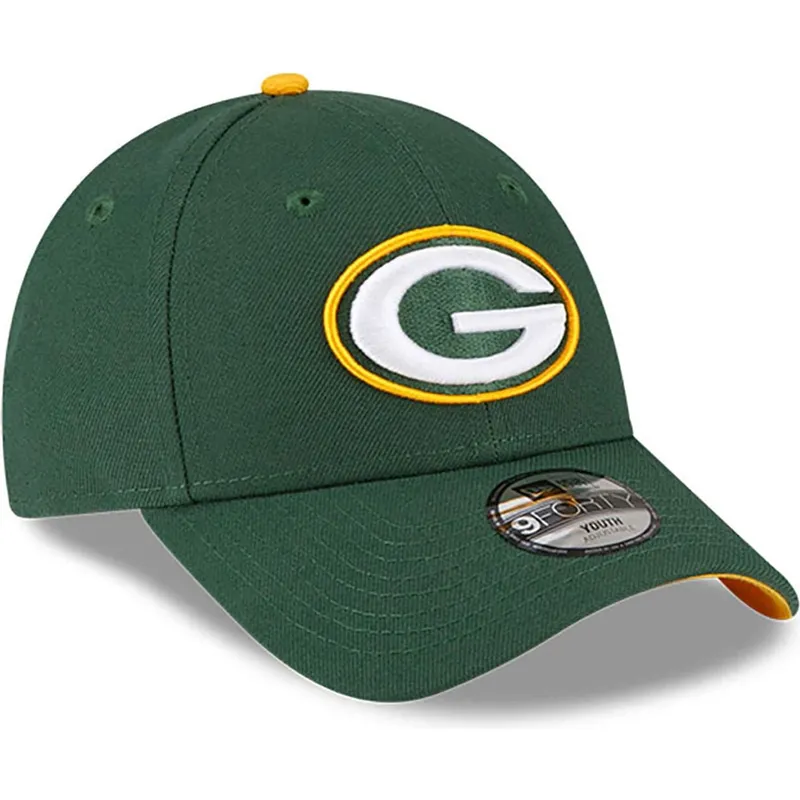 petten-gebogen-groen-verstelbaar-voor-kinderen-9forty-the-league-van-green-bay-packers-nfl-van-new-era