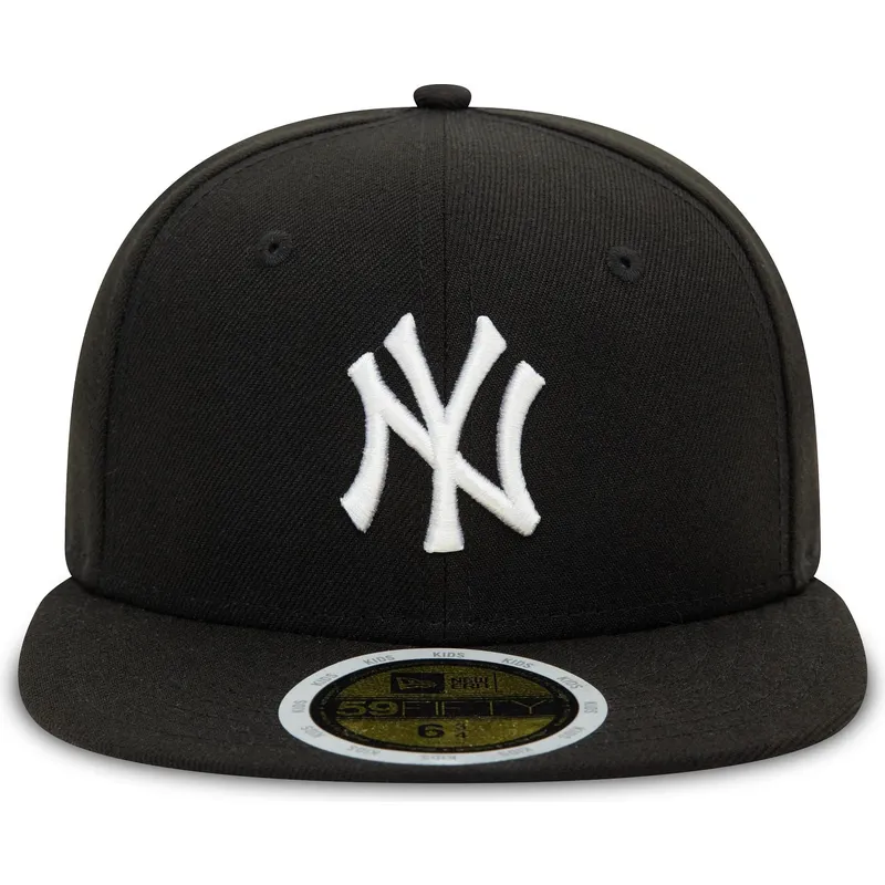 petten-plat-zwart-fitted-voor-kinderen-59fifty-van-new-york-yankees-mlb-van-new-era