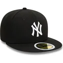 petten-plat-zwart-fitted-voor-kinderen-59fifty-van-new-york-yankees-mlb-van-new-era