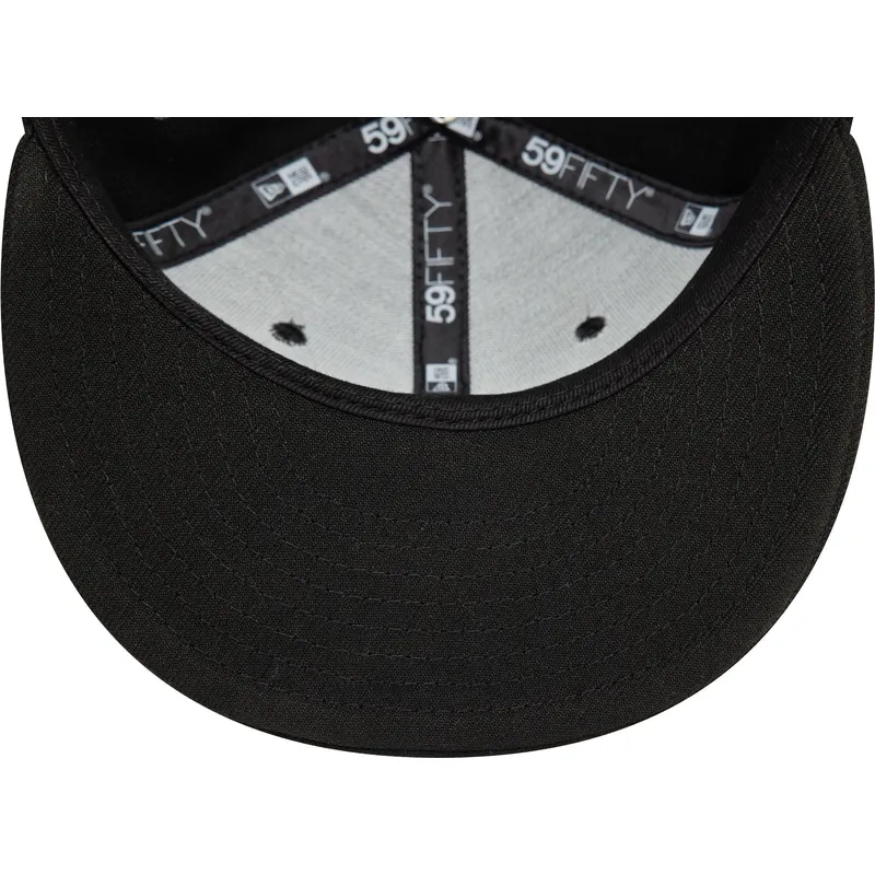 petten-plat-zwart-fitted-voor-kinderen-59fifty-van-new-york-yankees-mlb-van-new-era