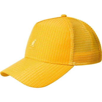 Petten gebogen geel snapback Seersucker Mesh Warm Apricot van Kangol