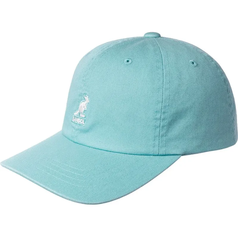 petten-gebogen-blauw-verstelbaar-washed-baseball-blue-tint-van-kangol