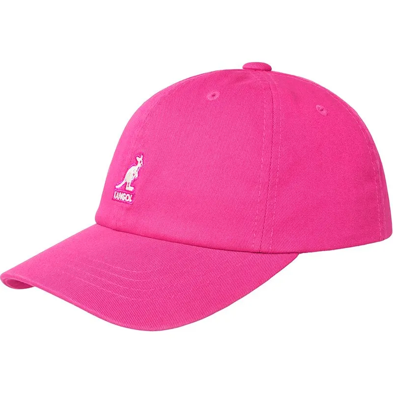 petten-gebogen-roze-verstelbaar-washed-baseball-electric-pink-van-kangol