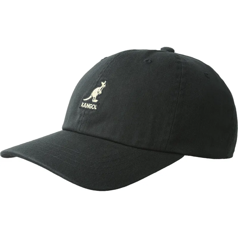petten-gebogen-zwart-verstelbaar-washed-baseball-black-van-kangol