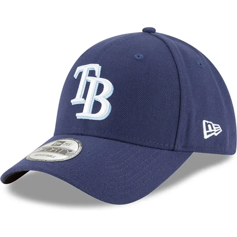 petten-gebogen-marineblauw-verstelbaar-9forty-the-league-van-tampa-bay-rays-mlb-van-new-era