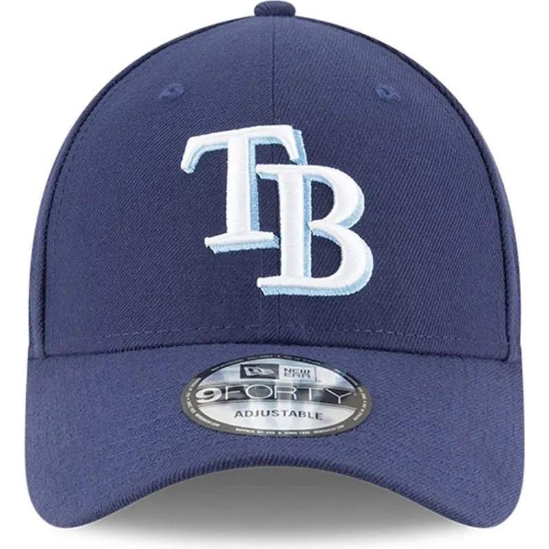 petten-gebogen-marineblauw-verstelbaar-9forty-the-league-van-tampa-bay-rays-mlb-van-new-era
