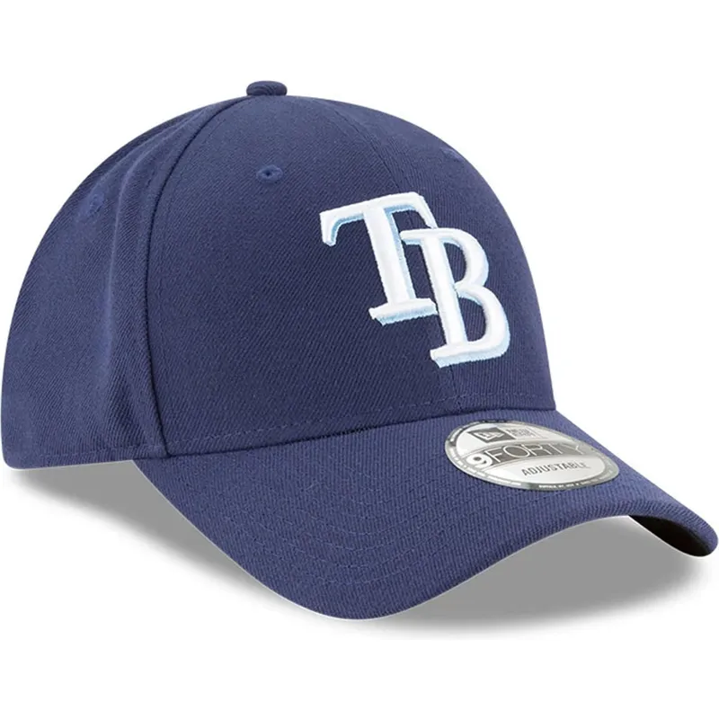 petten-gebogen-marineblauw-verstelbaar-9forty-the-league-van-tampa-bay-rays-mlb-van-new-era