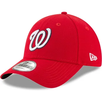 Petten gebogen rood verstelbaar 9FORTY The League van Washington Nationals MLB van New Era