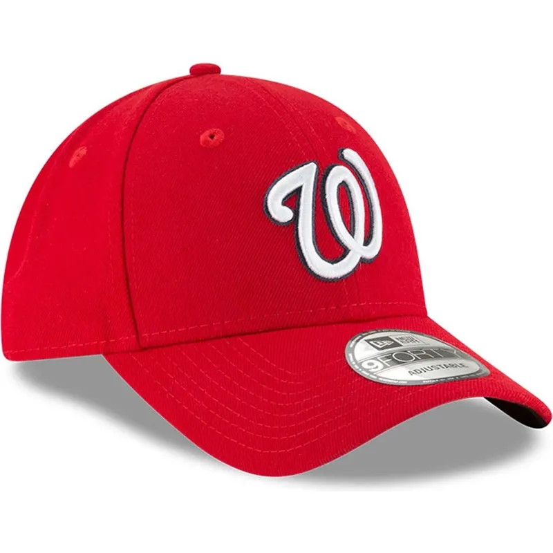 petten-gebogen-rood-verstelbaar-9forty-the-league-van-washington-nationals-mlb-van-new-era