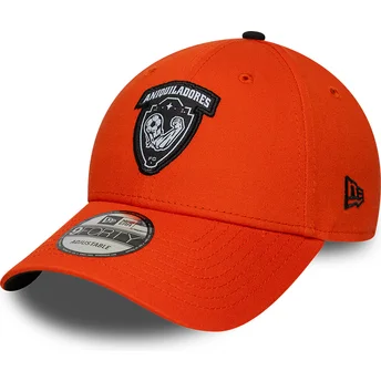 Petten gebogen oranje verstelbaar 9FORTY Core van Aniquiladores FC Kings League van New Era