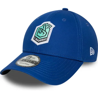 Petten gebogen blauw verstelbaar 9FORTY Core van El Barrio Kings League van New Era