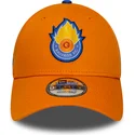petten-gebogen-oranje-verstelbaar-9forty-core-van-saiyans-fc-kings-league-van-new-era