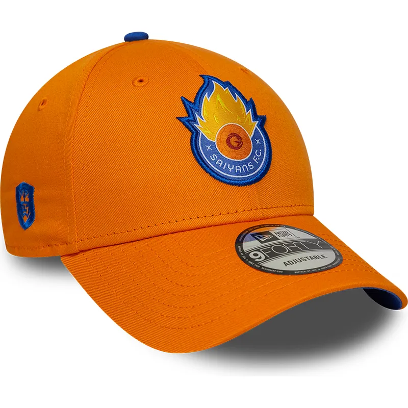 petten-gebogen-oranje-verstelbaar-9forty-core-van-saiyans-fc-kings-league-van-new-era