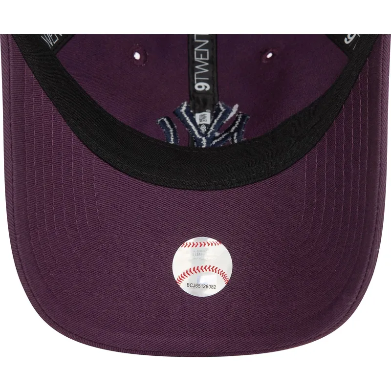 petten-gebogen-paars-verstelbaar-9twenty-league-essential-van-new-york-yankees-mlb-van-new-era