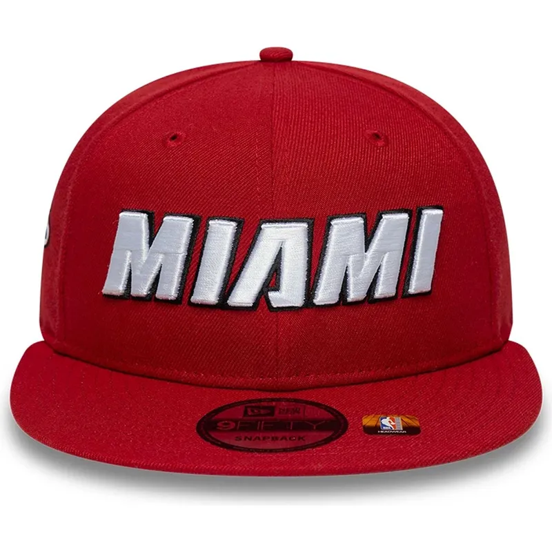 petten-plat-rood-snapback-9fifty-statement-van-miami-heat-nba-van-new-era