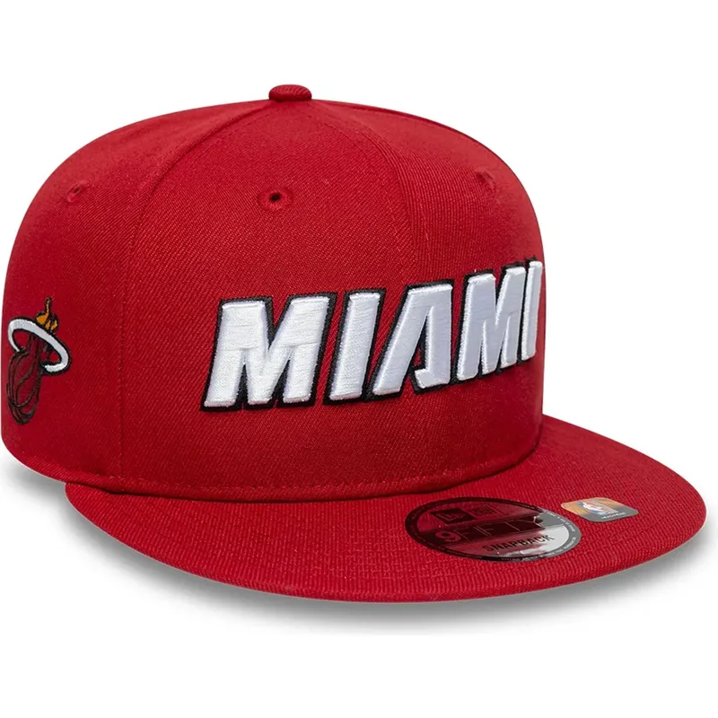 petten-plat-rood-snapback-9fifty-statement-van-miami-heat-nba-van-new-era