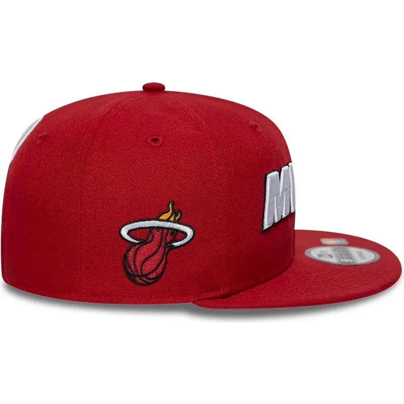 petten-plat-rood-snapback-9fifty-statement-van-miami-heat-nba-van-new-era