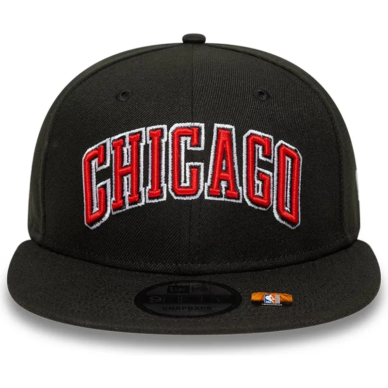 petten-plat-zwart-snapback-9fifty-statement-van-chicago-bulls-nba-van-new-era