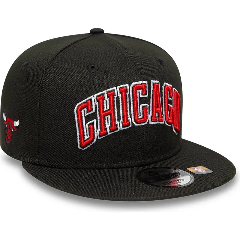 petten-plat-zwart-snapback-9fifty-statement-van-chicago-bulls-nba-van-new-era