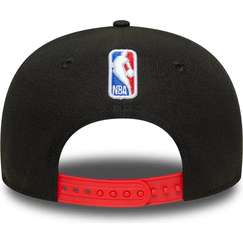 petten-plat-zwart-snapback-9fifty-statement-van-chicago-bulls-nba-van-new-era