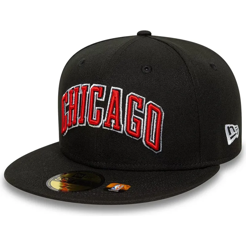 petten-plat-zwart-fitted-59fifty-statement-van-chicago-bulls-nba-van-new-era