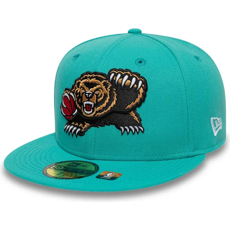 petten-plat-groen-fitted-59fifty-classic-van-memphis-grizzlies-nba-van-new-era