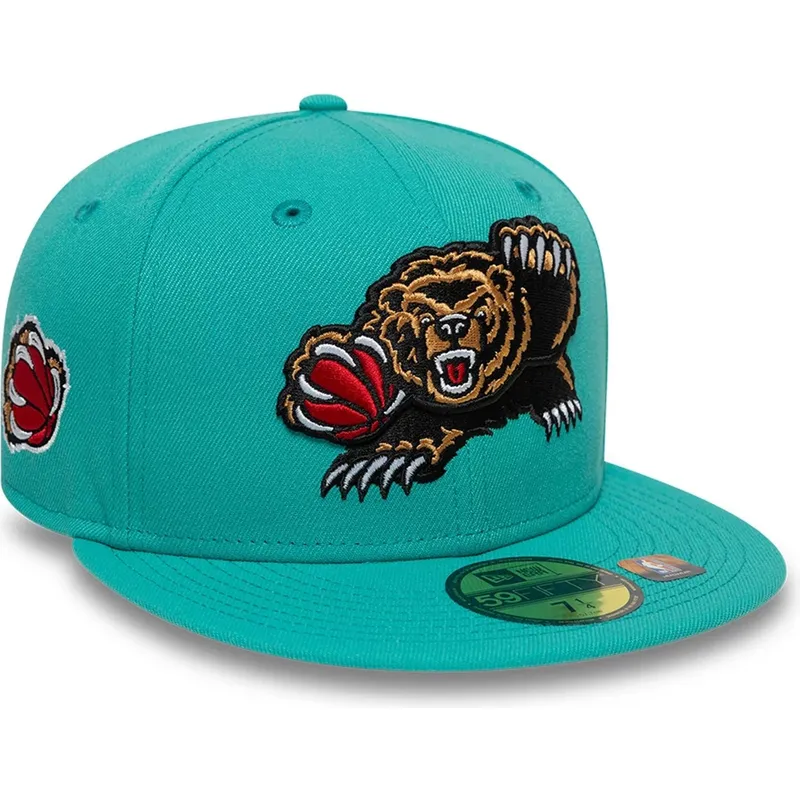 petten-plat-groen-fitted-59fifty-classic-van-memphis-grizzlies-nba-van-new-era