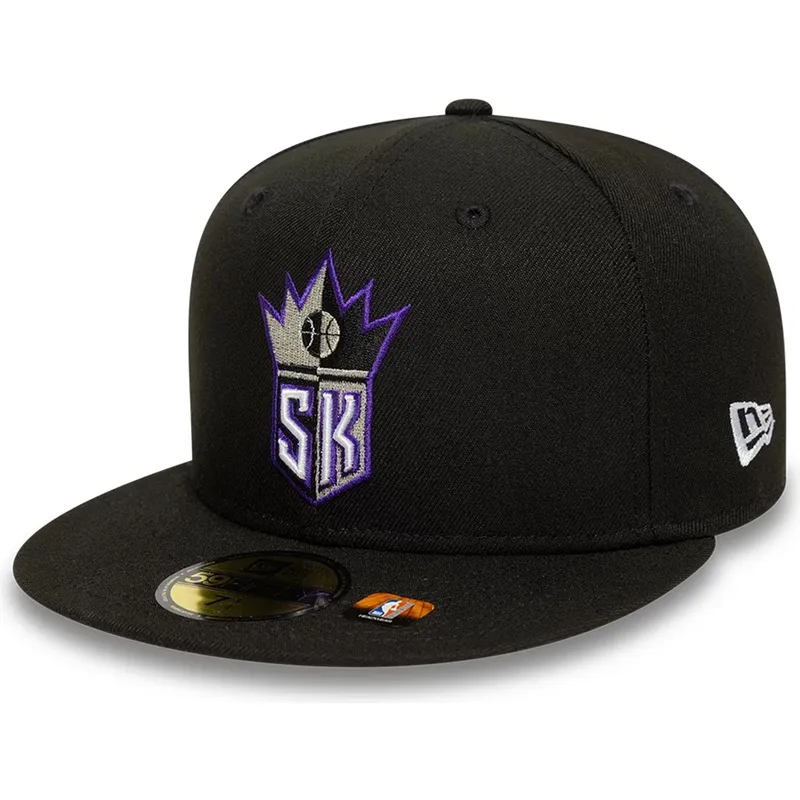 petten-plat-zwart-fitted-59fifty-classic-van-sacramento-kings-nba-van-new-era