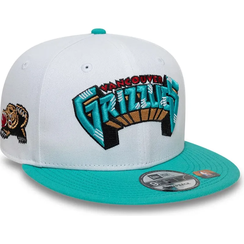 petten-plat-groen-snapback-9fifty-classic-van-memphis-grizzlies-nba-van-new-era
