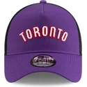 petten-gebogen-paars-snapback-a-frame-classic-van-toronto-raptors-nba-van-new-era