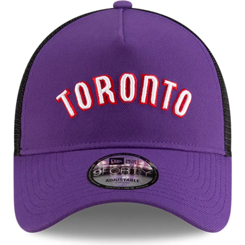 petten-gebogen-paars-snapback-a-frame-classic-van-toronto-raptors-nba-van-new-era