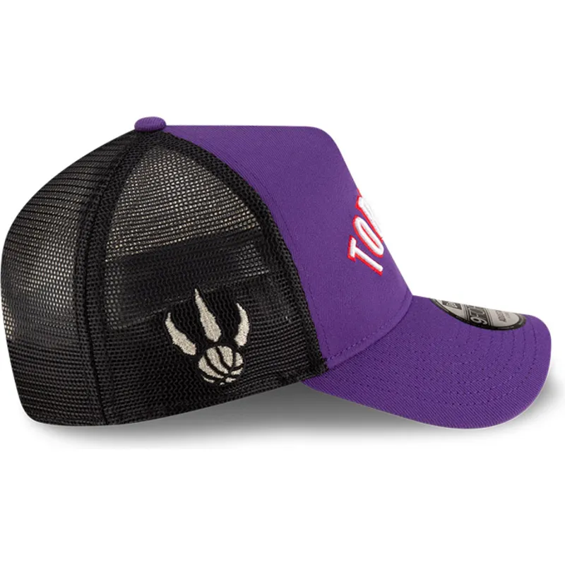 petten-gebogen-paars-snapback-a-frame-classic-van-toronto-raptors-nba-van-new-era