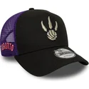 petten-gebogen-zwart-snapback-a-frame-classic-van-toronto-raptors-nba-van-new-era