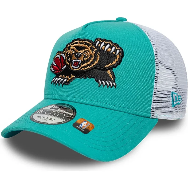 petten-gebogen-groen-snapback-a-frame-classic-van-memphis-grizzlies-nba-van-new-era