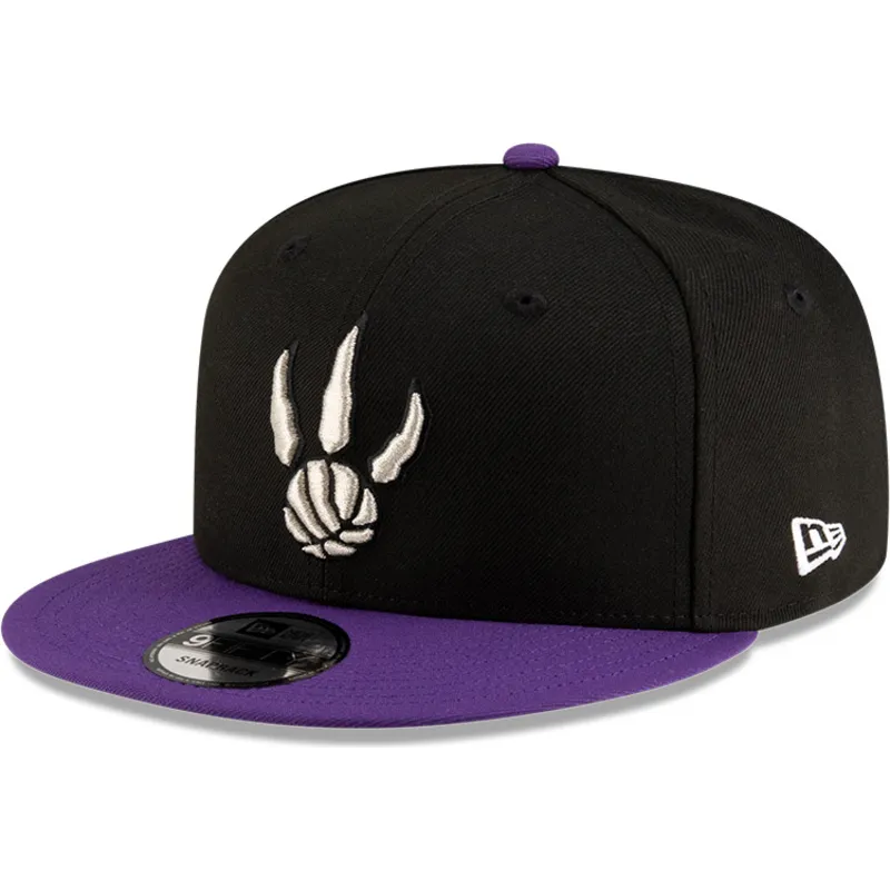 petten-plat-zwart-snapback-9fifty-classic-van-toronto-raptors-nba-van-new-era