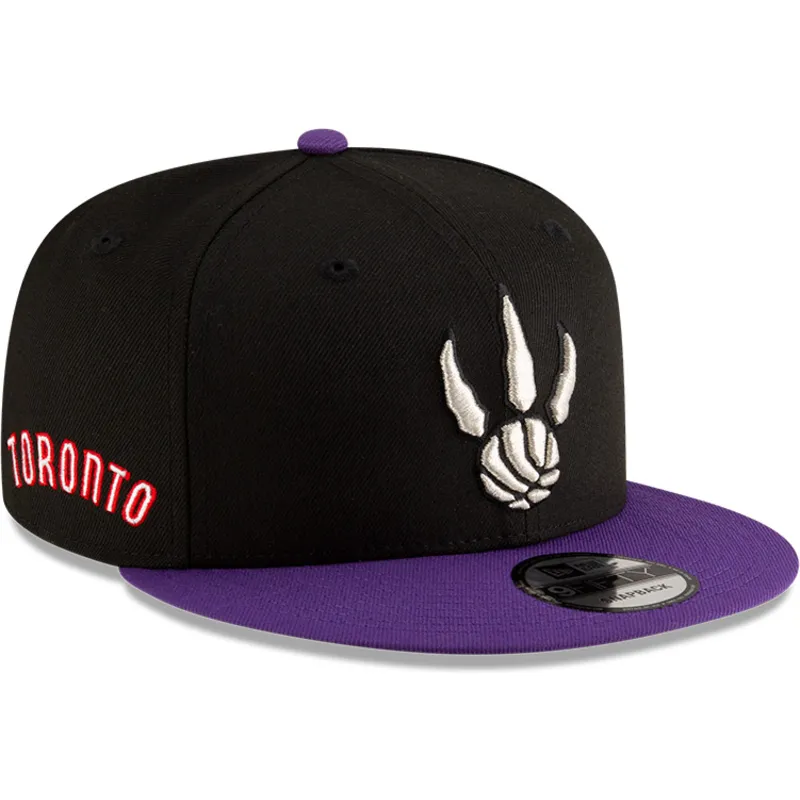 petten-plat-zwart-snapback-9fifty-classic-van-toronto-raptors-nba-van-new-era