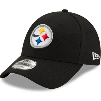 Petten gebogen zwart verstelbaar 9FORTY The League van Pittsburgh Steelers NFL van New Era