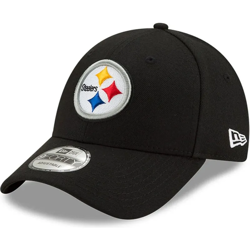 petten-gebogen-zwart-verstelbaar-9forty-the-league-van-pittsburgh-steelers-nfl-van-new-era