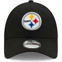 petten-gebogen-zwart-verstelbaar-9forty-the-league-van-pittsburgh-steelers-nfl-van-new-era
