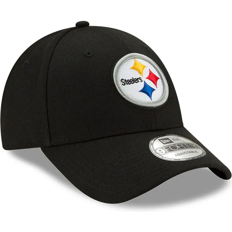 petten-gebogen-zwart-verstelbaar-9forty-the-league-van-pittsburgh-steelers-nfl-van-new-era