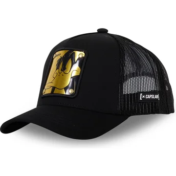 Petten gebogen zwart snapback DAF7 Daffy Duck Looney Tunes van Capslab